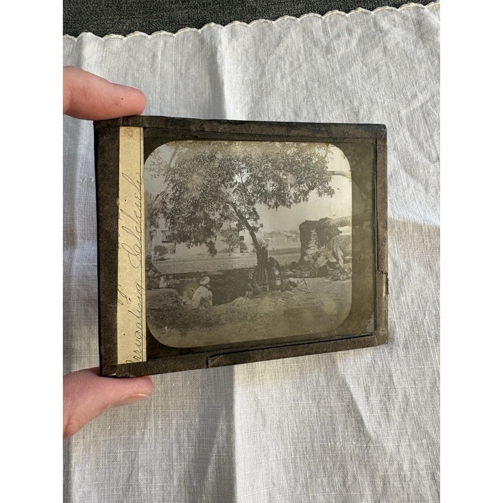 Magic Lantern GLASS Ephemera Farming Irrigating‎ Salekiela?